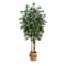 7ft. Sakaki Artificial Tree in Handmade Natural Jute Planter with Tassels